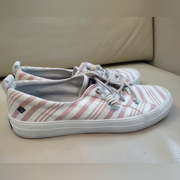 Sperry Women's Seacycle Crest Vibe Striped Rose Sneaker Size 9.5 - Picture 3 of 9